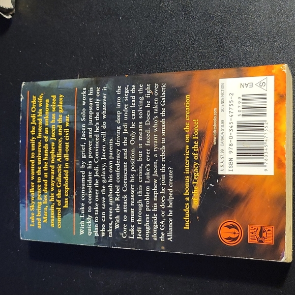 Star Wars Legacy of the Force Inferno (Book 6 in series) - Picture 2 of 4